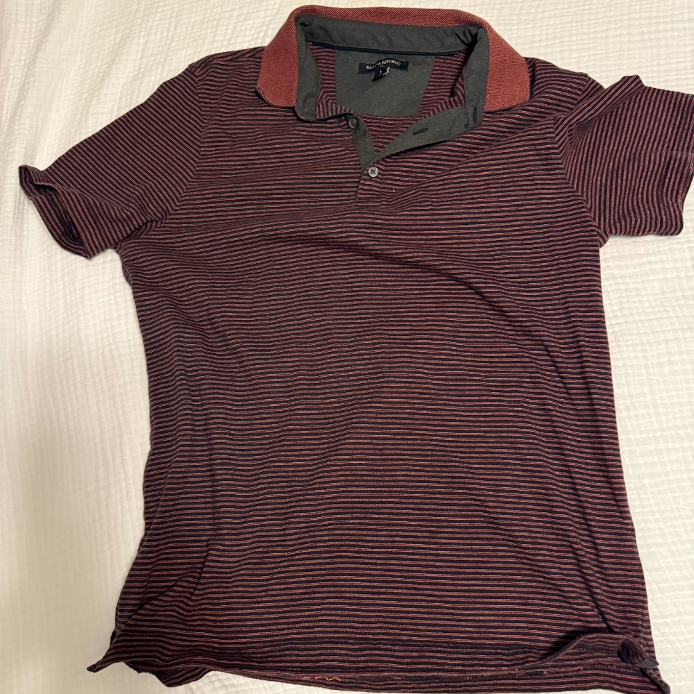 Banana Republic Men's Burgundy Polo